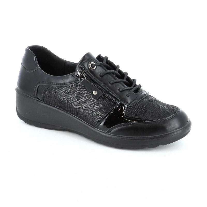 Γυναικεία sneakers με κορδόνια και φερμουάρ Γυναικεία sneakers με κορδόνια και φερμουάρ