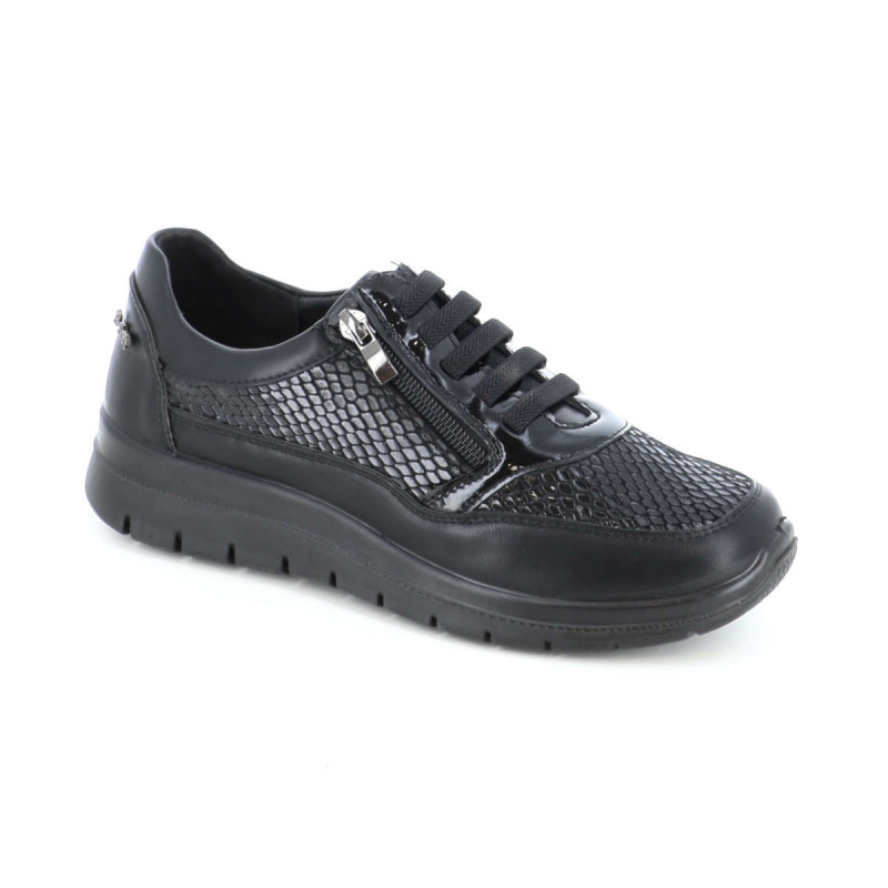 Γυναικεία ανατομικά sneakers με κορδόνια και φερμουάρ Γυναικεία ανατομικά sneakers με κορδόνια και φερμουάρ